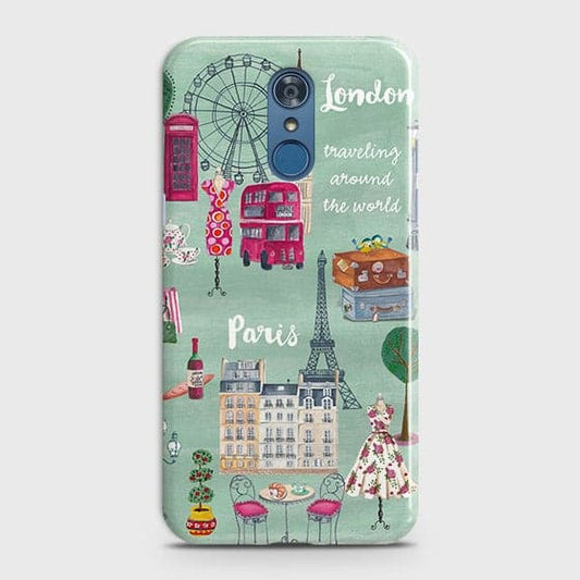 LG Q7 Cover - Matte Finish - London, Paris, New York Modern Printed Hard Case Life Time Colors Guarantee