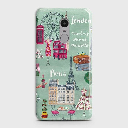 Xiaomi Redmi 4X Cover - Matte Finish - London, Paris, New York Modern Printed Hard Case With Life Time Colors Guarantee