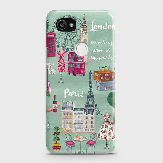 Google Pixel 2 XL Cover - Matte Finish - London, Paris, New York Modern Printed Hard Case With Life Time Colors Guarantee