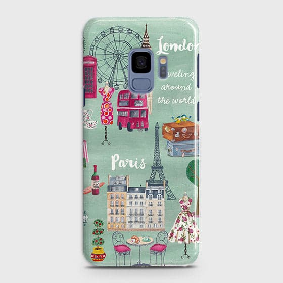 Samsung Galaxy S9 Cover - Matte Finish - London, Paris, New York Modern Printed Hard Case With Life Time Colors Guarantee b65