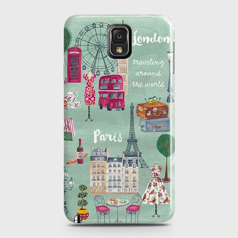 Samsung Galaxy Note 3 Cover - Matte Finish - London, Paris, New York Modern Printed Hard Case With Life Time Colors Guarantee