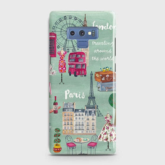 Samsung Galaxy Note 9 Cover - Matte Finish - London, Paris, New York Modern Printed Hard Case With Life Time Colors Guarantee