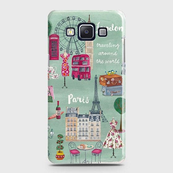 Samsung A5 Cover - Matte Finish - London, Paris, New York Modern Printed Hard Case With Life Time Colors Guarantee