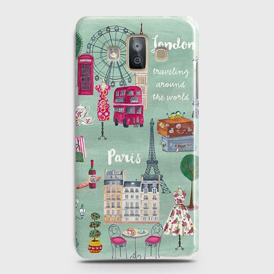 Samsung Galaxy J7 Duo Cover - Matte Finish - London, Paris, New York Modern Printed Hard Case With Life Time Colors Guarantee