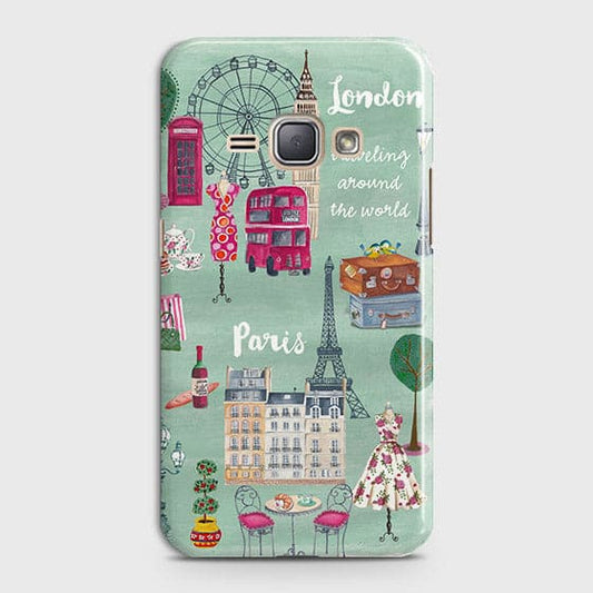 Samsung Galaxy J1 2016 / J120 Cover - Matte Finish - London, Paris, New York Modern Printed Hard Case With Life Time Colors Guarantee