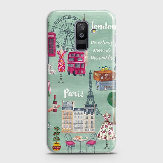 Samsung Galaxy J8 2018 Cover - Matte Finish - London, Paris, New York Modern Printed Hard Case With Life Time Colors Guarantee