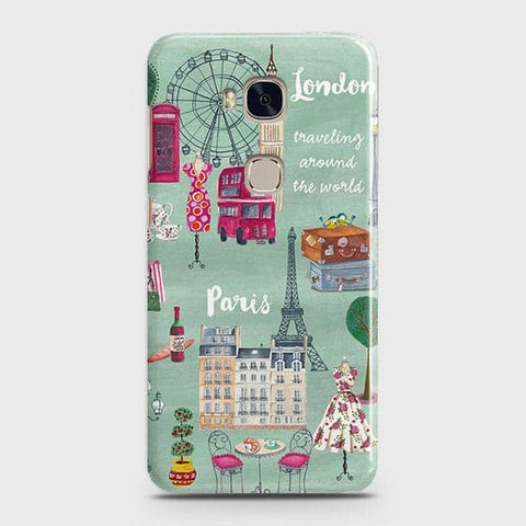 Huawei Honor 5X Cover - Matte Finish - London, Paris, New York Modern Printed Hard Case Life Time Colors Guarantee