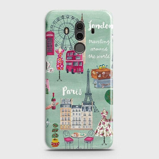 Huawei Mate 10 Pro Cover - Matte Finish - London, Paris, New York Modern Printed Hard Case Life Time Colors Guarantee