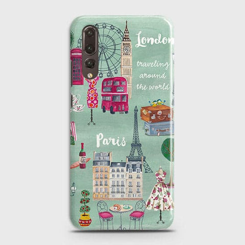 Huawei P20 Pro Cover - Matte Finish - London, Paris, New York Modern Printed Hard Case Life Time Colors Guarantee