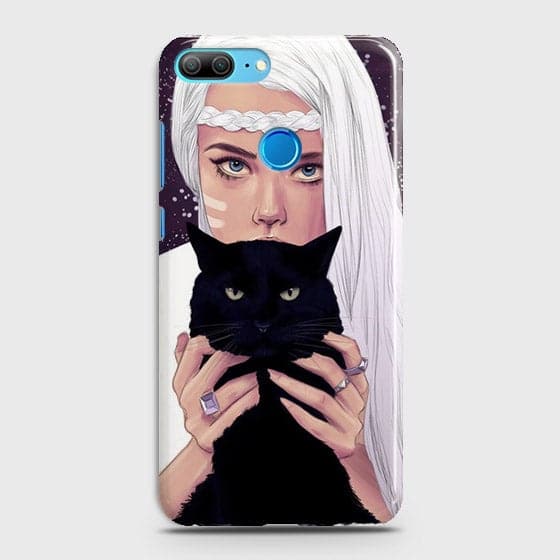 Huawei Honor 9 Lite - Trendy Wild Black Cat Printed Hard Case With Life Time Colors Guarantee