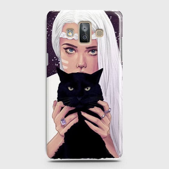 Samsung Galaxy J7 Duo - Trendy Wild Black Cat Printed Hard Case With Life Time Colors Guarantee