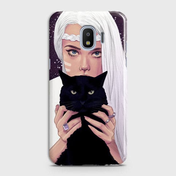 Samsung Galaxy J2 Pro 2018 - Trendy Wild Black Cat Printed Hard Case With Life Time Colors Guarantee
