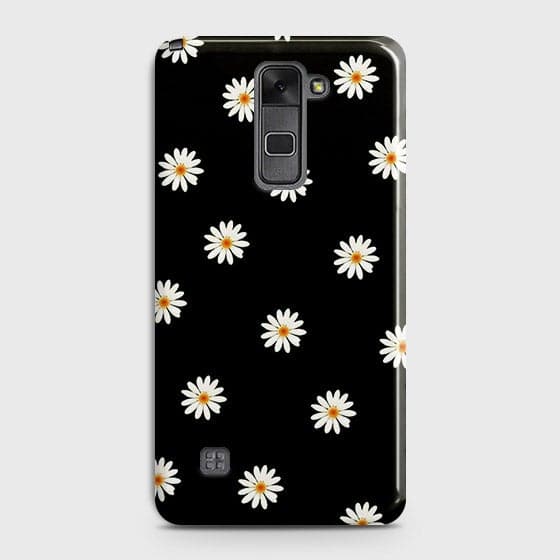 LG Stylus 2 / Stylus 2 Plus / Stylo 2 / Stylo 2 Plus Cover - Matte Finish - White Bloom Flowers with Black Background Printed Hard Case With Life Time Colors Guarantee
