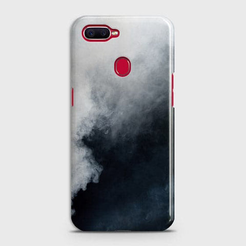 Oppo F9 Cover - Matte Finish - Trendy Misty White and Black Marble Printed Hard Case with Life Time Colors Guarantee