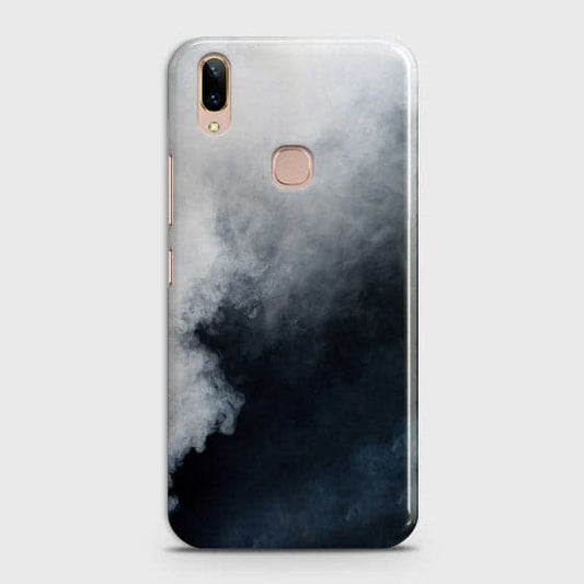 Vivo V9 / V9 Youth Cover - Matte Finish - Trendy Misty White and Black Marble Printed Hard Case with Life Time Colors Guarantee