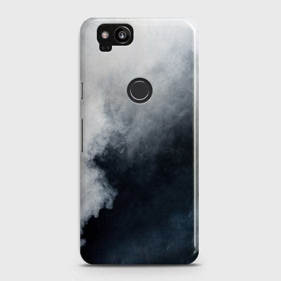 Google Pixel 2 Cover - Matte Finish - Trendy Misty White and Black Marble Printed Hard Case with Life Time Colors Guarantee