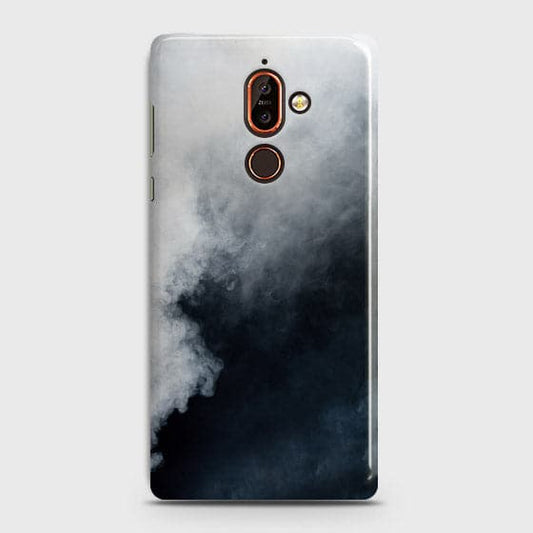 Nokia 7 Plus Cover - Matte Finish - Trendy Misty White and Black Marble Printed Hard Case with Life Time Colors Guarantee