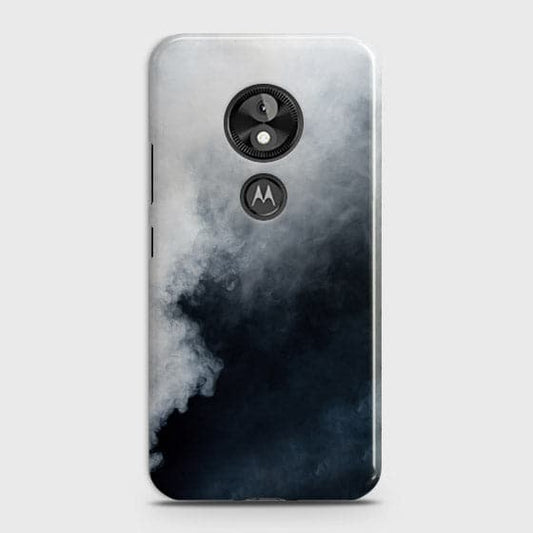 Motorola Moto E5 / G6 Play Cover - Matte Finish - Trendy Misty White and Black Marble Printed Hard Case with Life Time Colors Guarantee