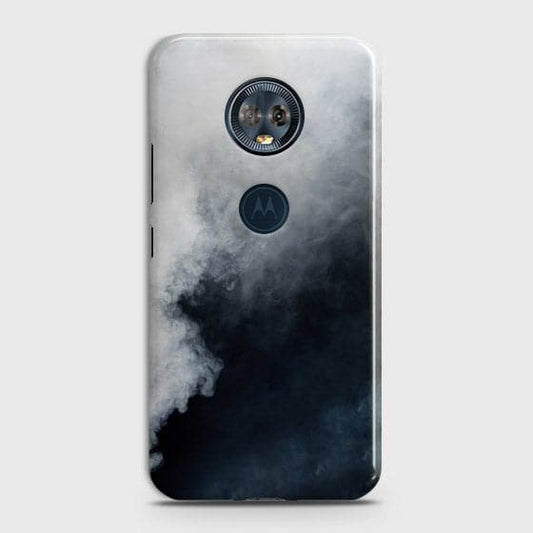 Motorola E5 Plus Cover - Matte Finish - Trendy Misty White and Black Marble Printed Hard Case with Life Time Colors Guarantee
