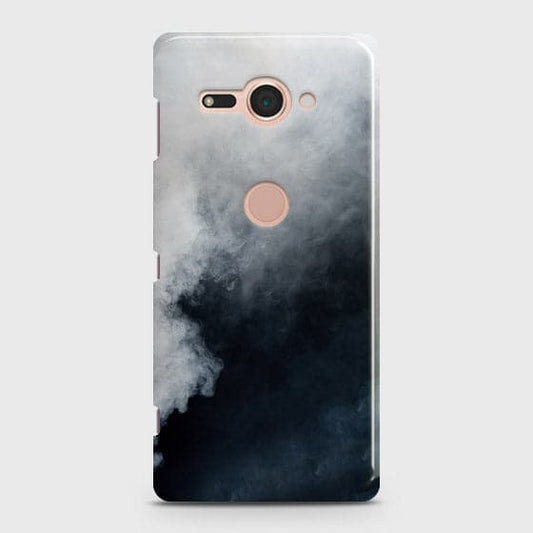 Sony Xperia XZ2 Compact Cover - Matte Finish - Trendy Misty White and Black Marble Printed Hard Case with Life Time Colors Guarantee