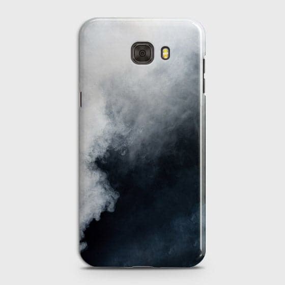 Samsung C9 Pro Cover - Matte Finish - Trendy Misty White and Black Marble Printed Hard Case with Life Time Colors Guarantee ( Fast Delivery )