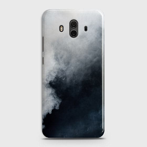 Huawei Mate 10 Cover - Matte Finish - Trendy Misty White and Black Marble Printed Hard Case with Life Time Colors Guarantee