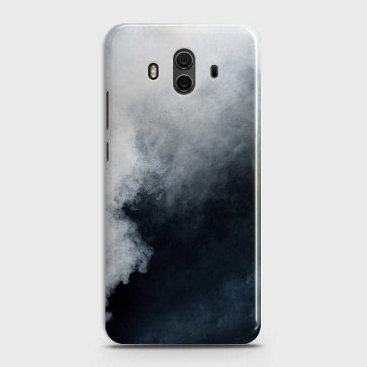 Huawei Mate 10 Cover - Matte Finish - Trendy Misty White and Black Marble Printed Hard Case with Life Time Colors Guarantee