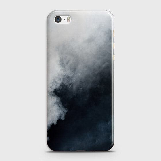 iPhone 5C Cover - Matte Finish - Trendy Misty White and Black Marble Printed Hard Case with Life Time Colors Guarantee