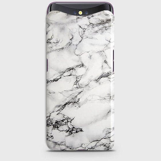 Oppo Find X Cover - Matte Finish - Trendy Mysterious White Marble Printed Hard Case with Life Time Colors Guarantee