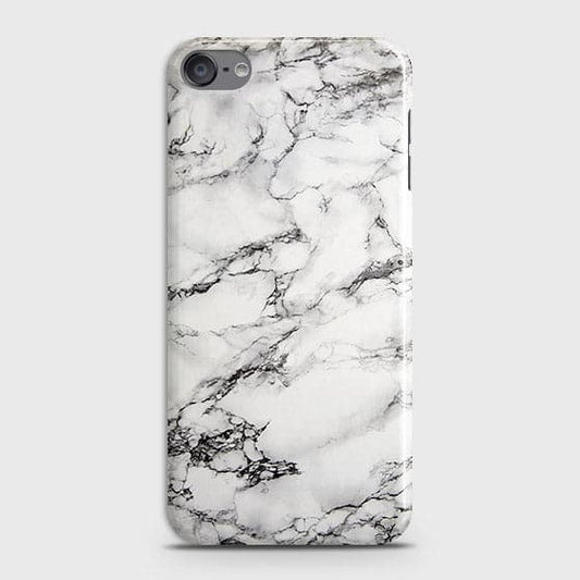 iPod Touch 6 Cover - Matte Finish - Trendy Mysterious White Marble Printed Hard Case with Life Time Colors Guarantee