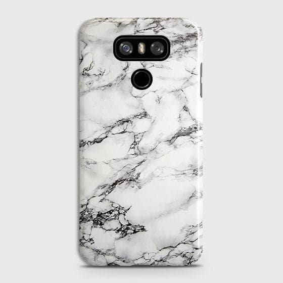 LG G6 Cover - Matte Finish - Trendy Mysterious White Marble Printed Hard Case with Life Time Colors Guarantee(1)