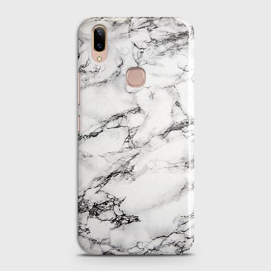 Vivo V9 / V9 Youth Cover - Matte Finish - Trendy Mysterious White Marble Printed Hard Case with Life Time Colors Guarantee