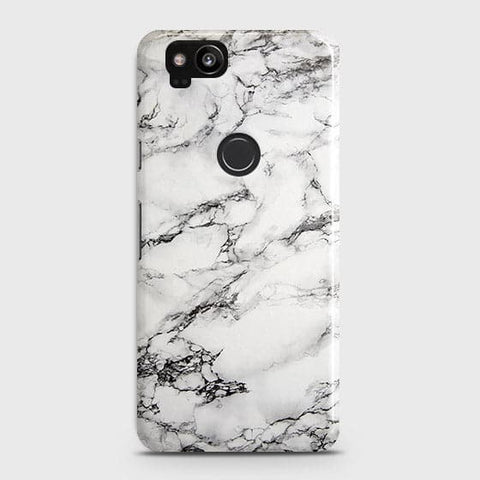 Google Pixel 2 Cover - Matte Finish - Trendy Mysterious White Marble Printed Hard Case with Life Time Colors Guarantee