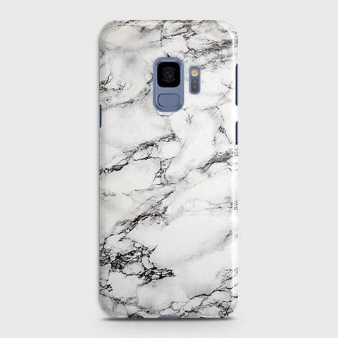 Samsung Galaxy S9 Cover - Matte Finish - Trendy Mysterious White Marble Printed Hard Case with Life Time Colors Guarantee B75