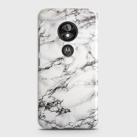 Motorola Moto E5 / G6 Play Cover - Matte Finish - Trendy Mysterious White Marble Printed Hard Case with Life Time Colors Guarantee