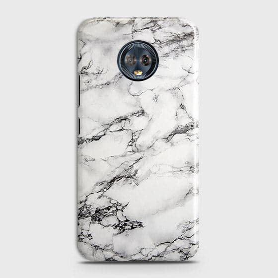 Motorola Moto G6 Plus Cover - Matte Finish - Trendy Mysterious White Marble Printed Hard Case with Life Time Colors Guarantee