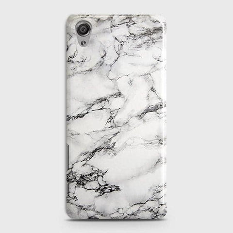 Sony Xperia XA Cover - Matte Finish - Trendy Mysterious White Marble Printed Hard Case with Life Time Colors Guarantee