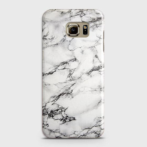 Samsung Galaxy S6 Cover - Matte Finish - Trendy Mysterious White Marble Printed Hard Case with Life Time Colors Guarantee