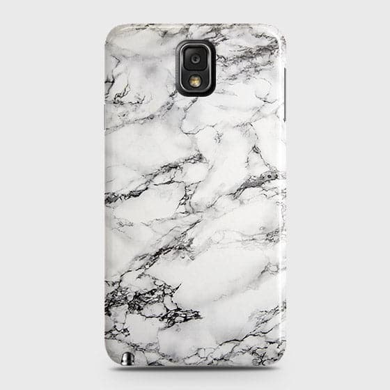Samsung Galaxy Note 3 Cover - Matte Finish - Trendy Mysterious White Marble Printed Hard Case with Life Time Colors Guarantee