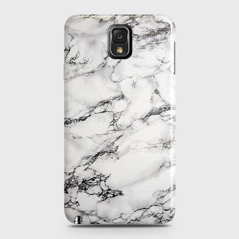 Samsung Galaxy Note 3 Cover - Matte Finish - Trendy Mysterious White Marble Printed Hard Case with Life Time Colors Guarantee