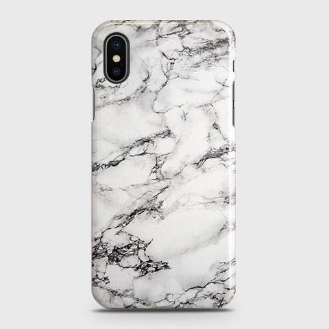 iPhone XS Cover - Matte Finish - Trendy Mysterious White Marble Printed Hard Case with Life Time Colors Guarantee b-72