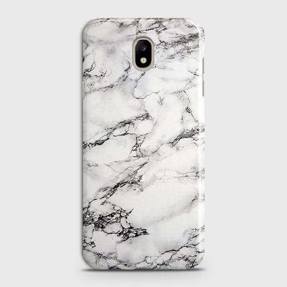 Samsung Galaxy J7 2017 Cover - Matte Finish - Trendy Mysterious White Marble Printed Hard Case with Life Time Colors Guarantee