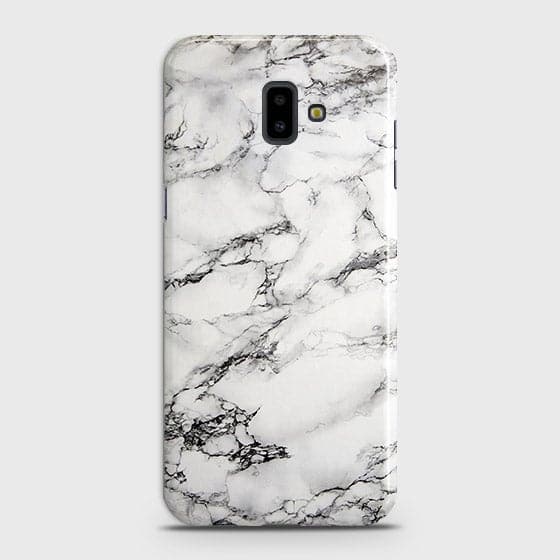 Samsung J6 Plus 2018 Cover - Matte Finish - Trendy Mysterious White Marble Printed Hard Case with Life Time Colors Guarantee