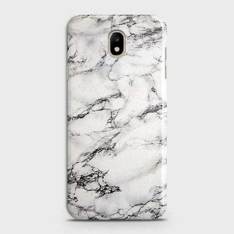 Samsung Galaxy J7 2018 Cover - Matte Finish - Trendy Mysterious White Marble Printed Hard Case with Life Time Colors Guarantee