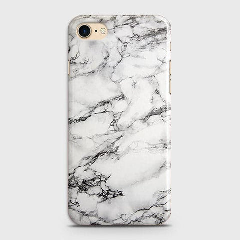 iPhone 7 & iPhone 8 Cover - Matte Finish - Trendy Mysterious White Marble Printed Hard Case with Life Time Colors Guarantee b48