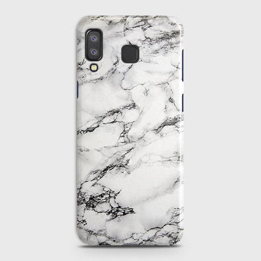 Samsung A8 Star Cover - Matte Finish - Trendy Mysterious White Marble Printed Hard Case with Life Time Colors Guarantee