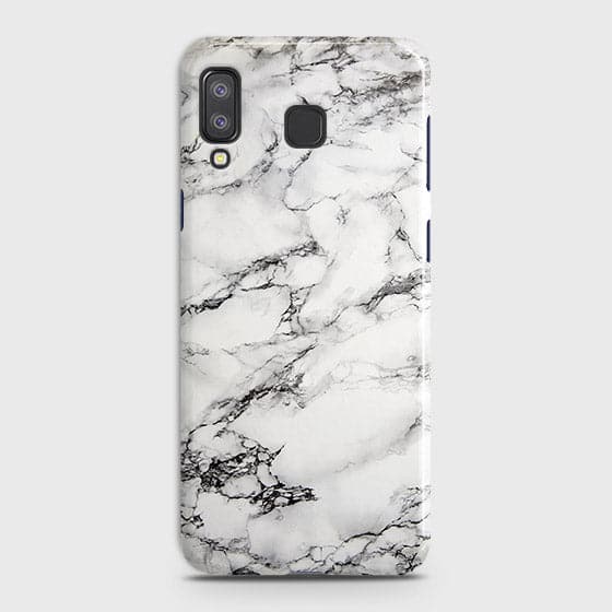 Samsung A9 Star Cover - Matte Finish - Trendy Mysterious White Marble Printed Hard Case with Life Time Colors Guarantee
