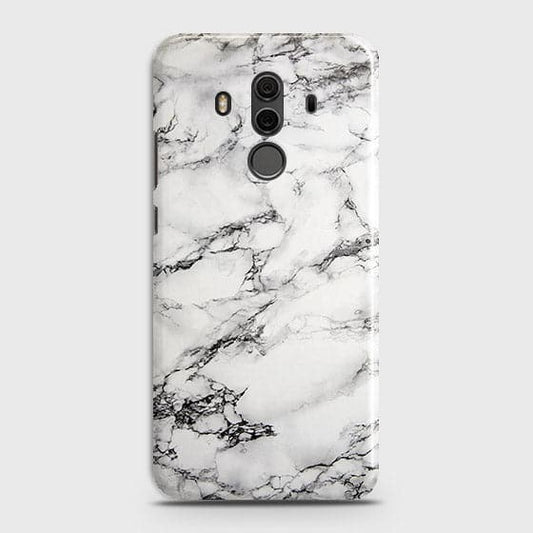 Huawei Mate 10 Pro Cover - Matte Finish - Trendy Mysterious White Marble Printed Hard Case with Life Time Colors Guarantee