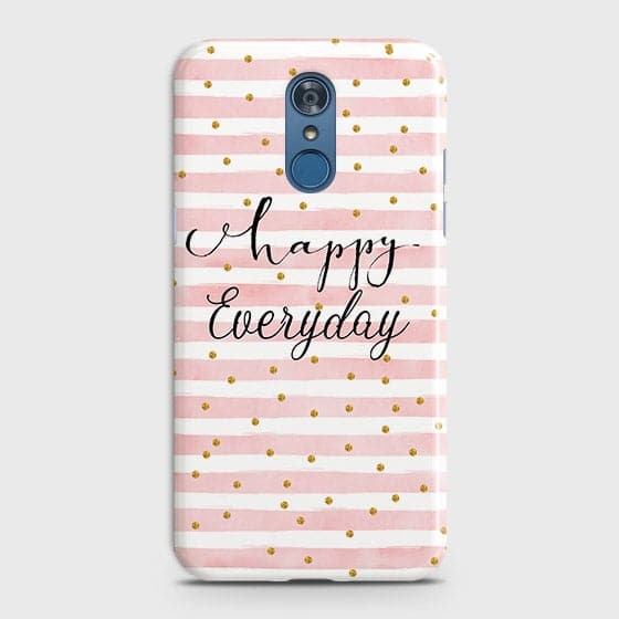 LG Q7 - Trendy Happy Everyday Printed Hard Case With Life Time Colors Guarantee