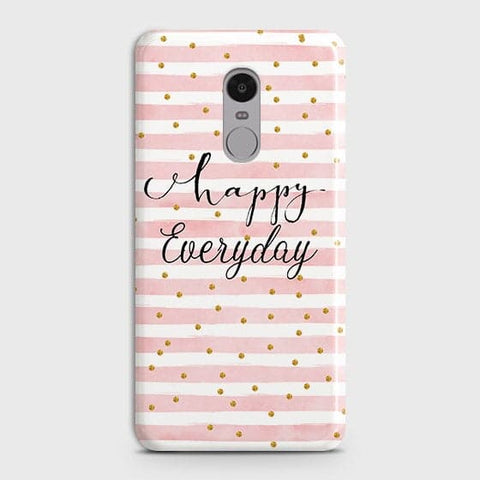 Xiaomi Redmi 4X - Trendy Happy Everyday Printed Hard Case With Life Time Colors Guarantee